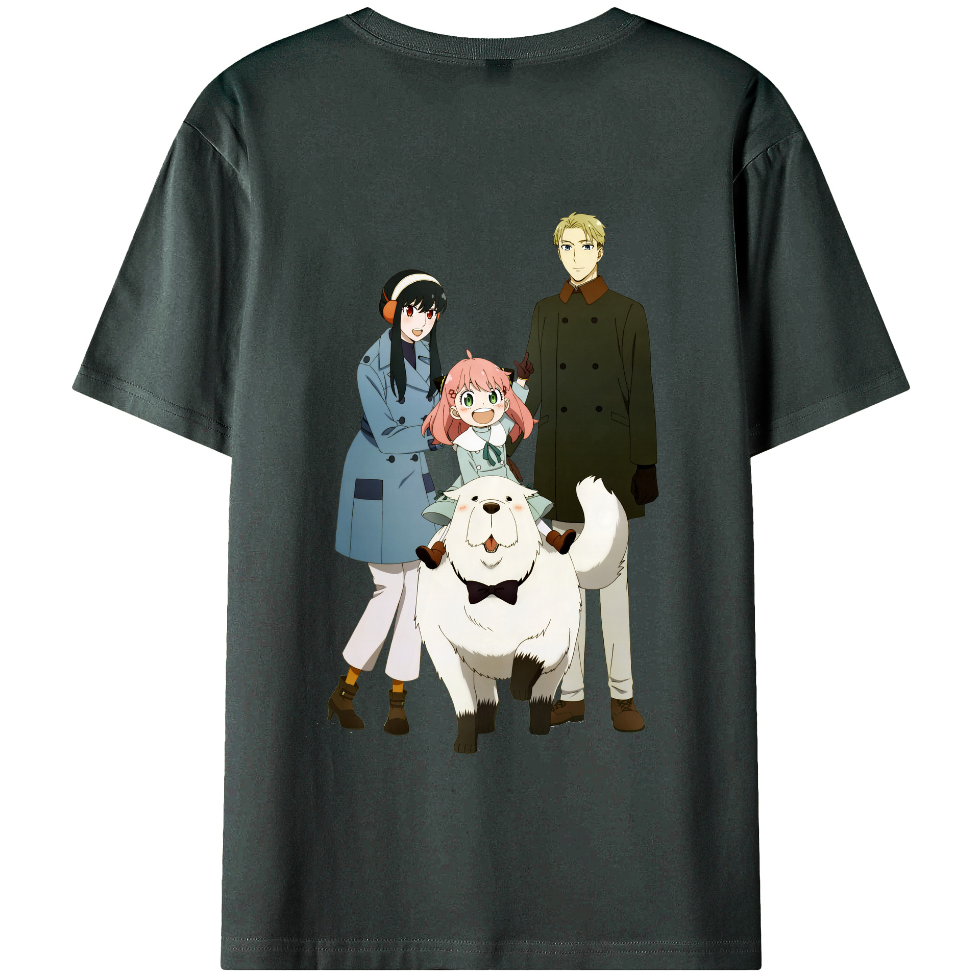（画像用） SPY×FAMILY间谍家家酒 綿100％ メンズ半袖Tシャツ（バックプリント） 通気性
